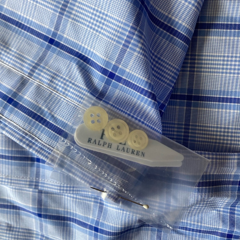 Polo Ralph Lauren Slim Fit Cotton Mens 15 32/33 Button Down Plaid Dress Shirt - Picture 5 of 10
